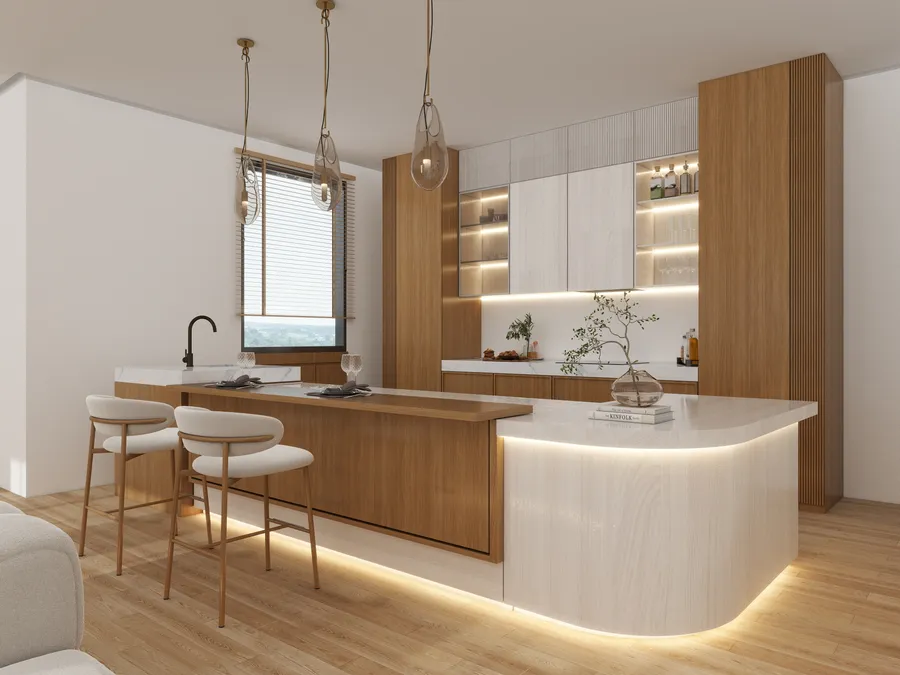 Cocina · Madera natural