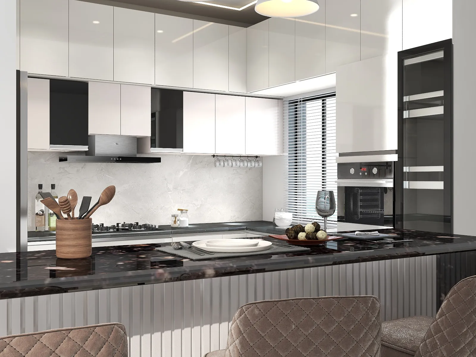 Cocina · Moderna blanca