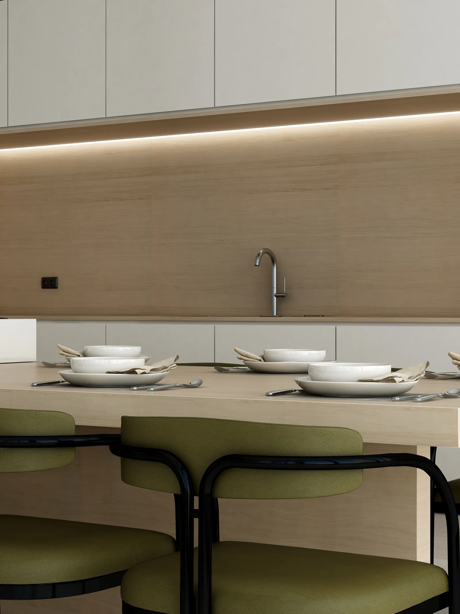 Cocina · Office y comedor