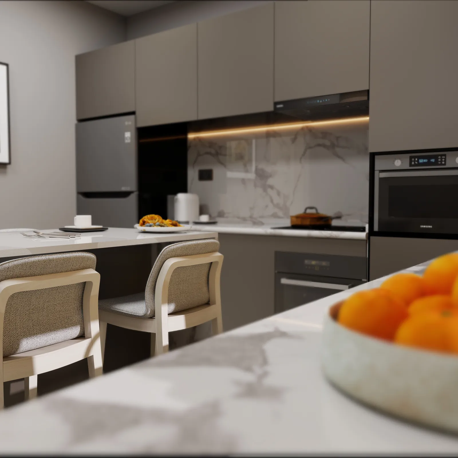 Cocina · Oscura y premium