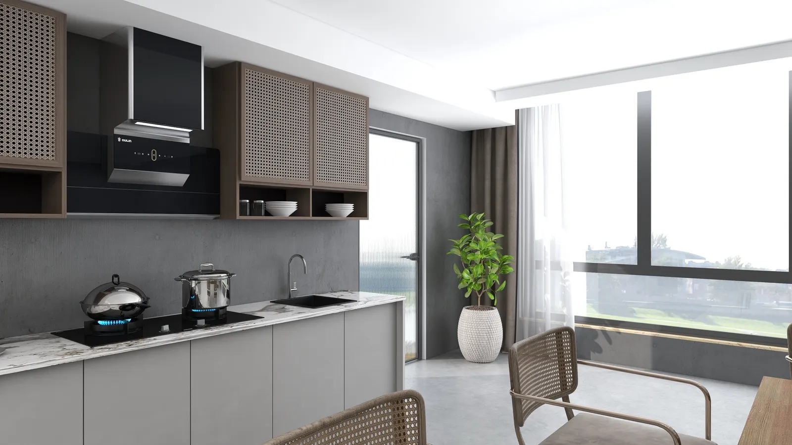 Cocina · Oscura y premium
