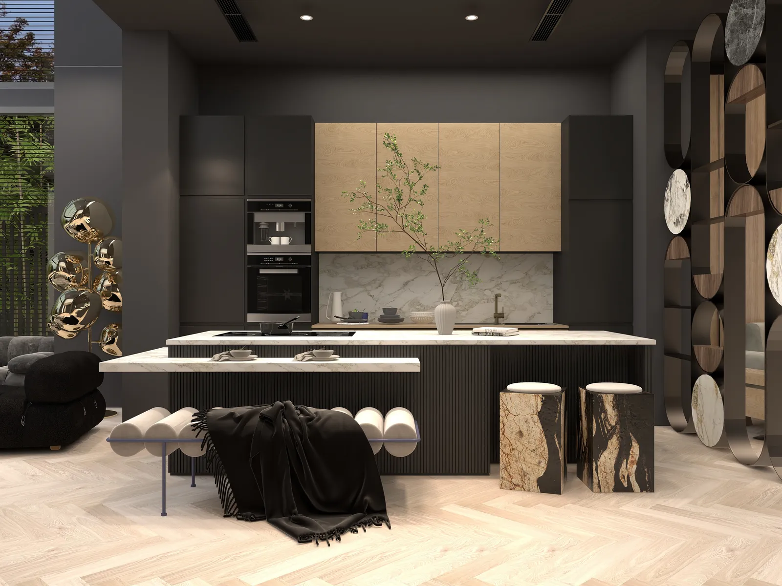 Cocina · Oscura y premium